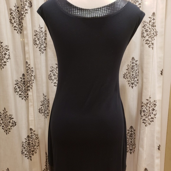 Black Express Dress Small Nwot LBD embossed - Picture 2 of 6